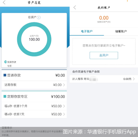 图片来源：华通银行手机银行App